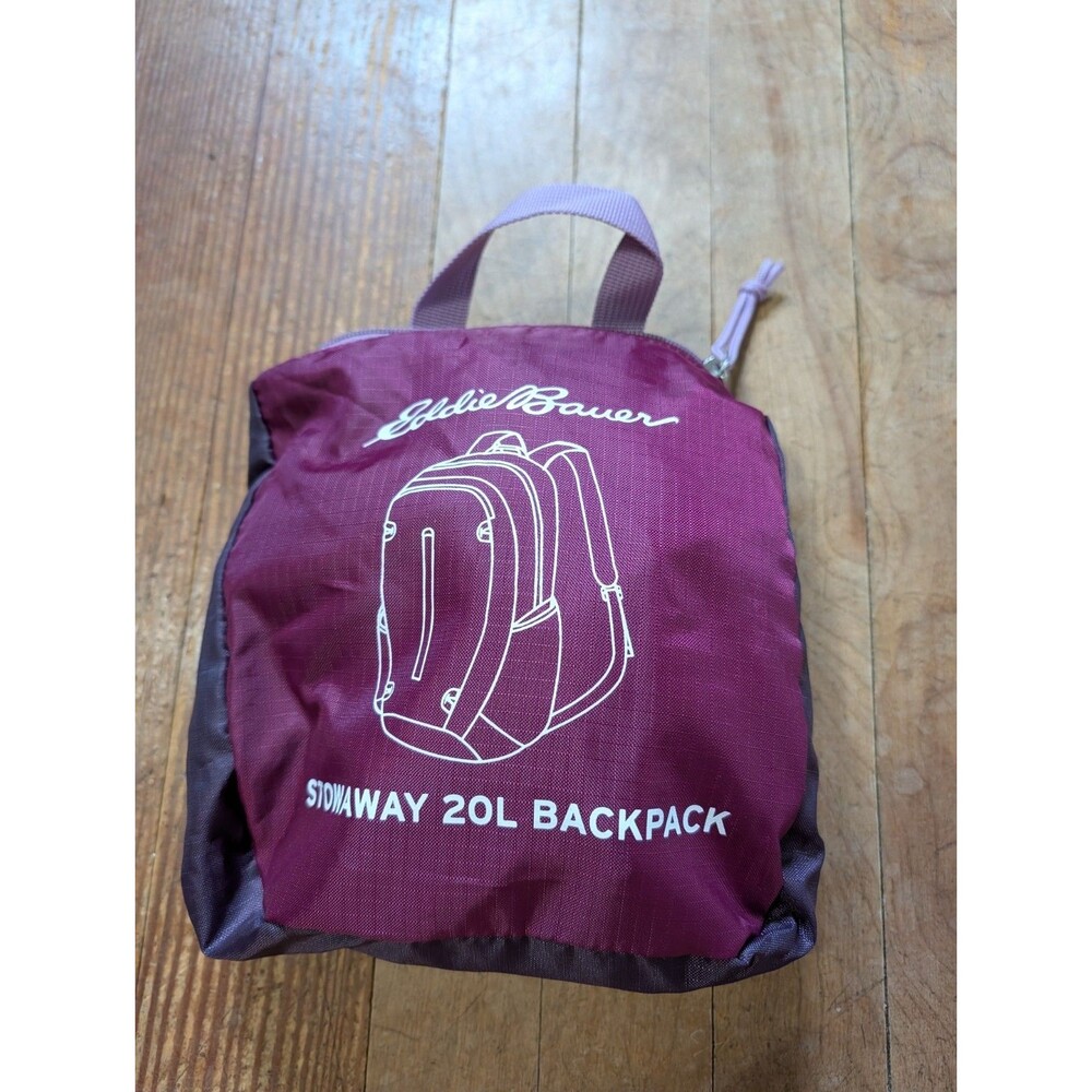Eddie Bauer Stowaway 20L Packable Backpack Purple Hiking Daypack Lightweight